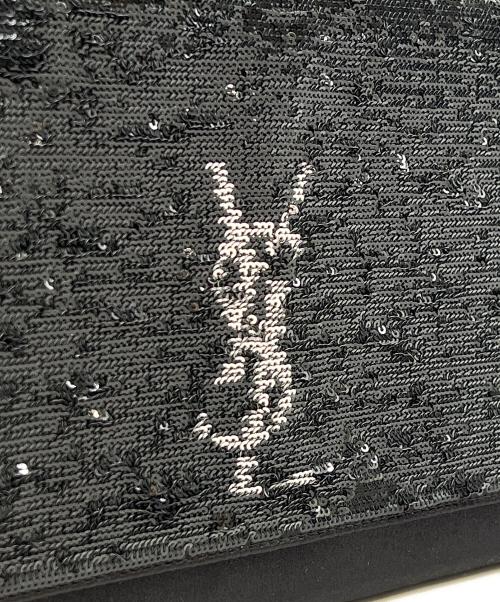 Saint Laurent Paris（サンローランパリ）Saint Laurent Paris (サンローランパリ) チェーンショルダーバッグ ケイト スパンコール ブラックの古着・服飾アイテム