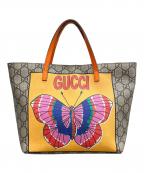 GUCCIグッチ）の古着「トートバッグ」｜ベージュ×オレンジ