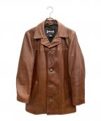 Schottショット）の古着「レザーハーフコート」｜ブラウン