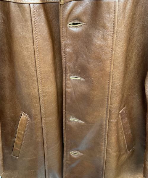 Schott（ショット）Schott (ショット) レザーハーフコート ブラウン サイズ:Sの古着・服飾アイテム