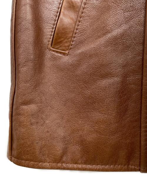 Schott（ショット）Schott (ショット) レザーハーフコート ブラウン サイズ:Sの古着・服飾アイテム