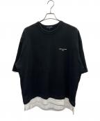 COMME des GARCONS HOMMEコムデギャルソン オム）の古着「ロゴプリントＴシャツ」｜ブラック