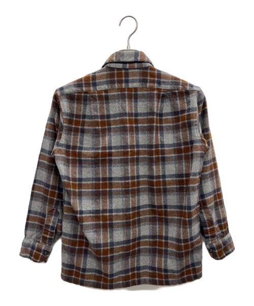 PENDLETON（ペンドルトン）PENDLETON (ペンドルトン) 長袖ウールシャツ グレー×ブラウン サイズ:Mの古着・服飾アイテム