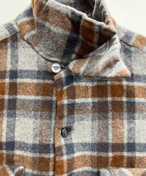 PENDLETON（ペンドルトン）PENDLETON (ペンドルトン) 長袖ウールシャツ グレー×ブラウン サイズ:Mの古着・服飾アイテム