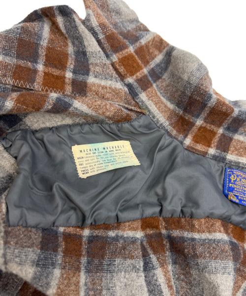 PENDLETON（ペンドルトン）PENDLETON (ペンドルトン) 長袖ウールシャツ グレー×ブラウン サイズ:Mの古着・服飾アイテム