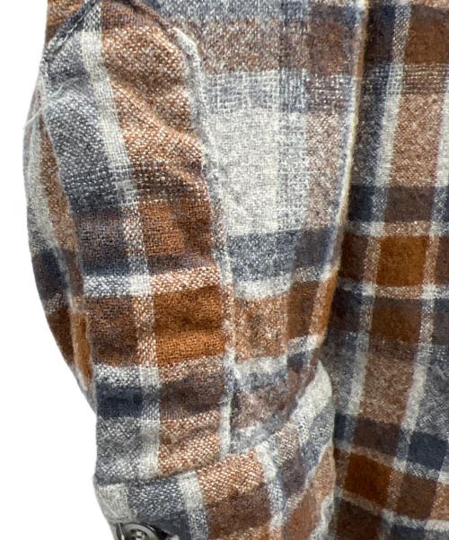 PENDLETON（ペンドルトン）PENDLETON (ペンドルトン) 長袖ウールシャツ グレー×ブラウン サイズ:Mの古着・服飾アイテム