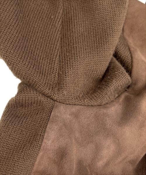 NUMBER (N)INE（ナンバーナイン）NUMBER (N)INE (ナンバーナイン) シープスウェード切替カーディガン ブラウン サイズ:3の古着・服飾アイテム