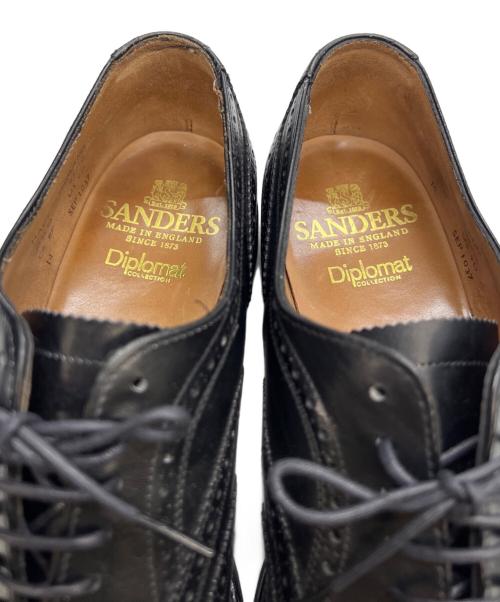SANDERS（サンダース）SANDERS (サンダース) ウィングチップシューズ ブラック サイズ:US9Dの古着・服飾アイテム