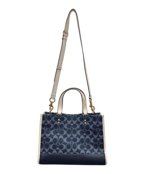 COACH（コーチ）COACH (コーチ) 2WAYバッグ デンプシー キャリーオール ホワイト×グレーの古着・服飾アイテム