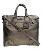 COACHコーチ）の古着「エレベーテッド ライダー33 サッチェル メタリックレザー」｜ブロンズ
