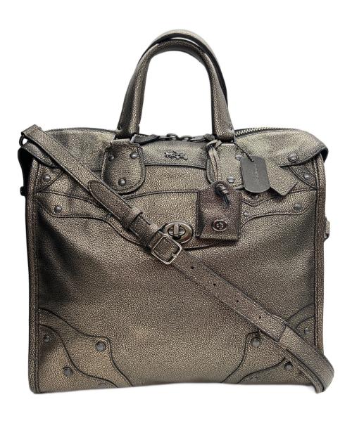 COACH（コーチ）COACH (コーチ) エレベーテッド ライダー33 サッチェル メタリックレザー ブロンズの古着・服飾アイテム