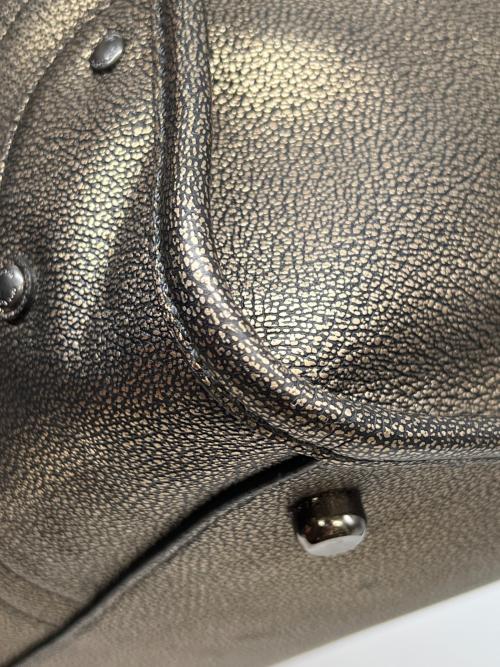 COACH（コーチ）COACH (コーチ) エレベーテッド ライダー33 サッチェル メタリックレザー ブロンズの古着・服飾アイテム