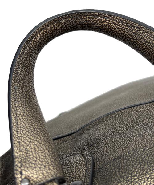 COACH（コーチ）COACH (コーチ) エレベーテッド ライダー33 サッチェル メタリックレザー ブロンズの古着・服飾アイテム