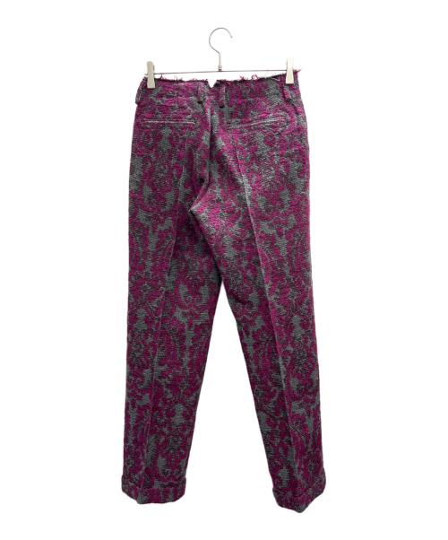 Urig（ウーリッヒ）Urig (ウーリッヒ) ツイードパンツ パープル×グレーの古着・服飾アイテム