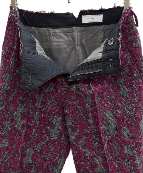 Urig（ウーリッヒ）Urig (ウーリッヒ) ツイードパンツ パープル×グレーの古着・服飾アイテム