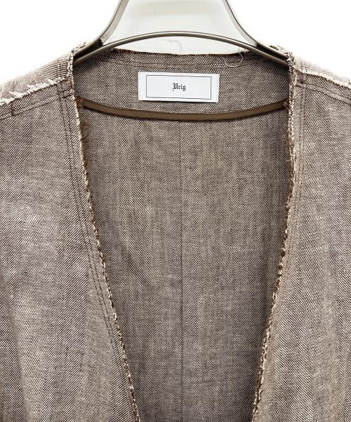 Urig（ウーリッヒ）Urig (ウーリッヒ) リネンベスト ベージュ サイズ:freeの古着・服飾アイテム