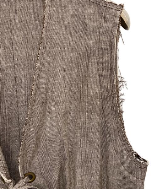 Urig（ウーリッヒ）Urig (ウーリッヒ) リネンベスト ベージュ サイズ:freeの古着・服飾アイテム