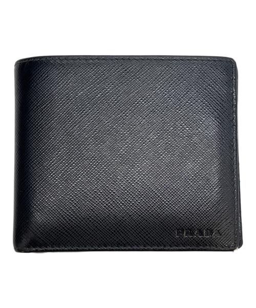 PRADA（プラダ）PRADA (プラダ) 2つ折り財布 SAFFIANO NEROの古着・服飾アイテム