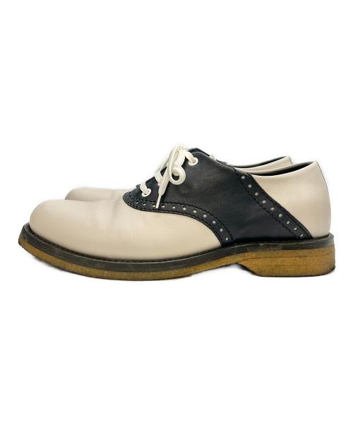 BOTTEGA VENETA（ボッテガベネタ）BOTTEGA VENETA (ボッテガベネタ) サドルシューズ ベージュ×ネイビー サイズ:41の古着・服飾アイテム