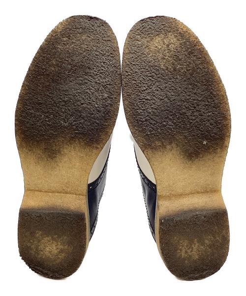 BOTTEGA VENETA（ボッテガベネタ）BOTTEGA VENETA (ボッテガベネタ) サドルシューズ ベージュ×ネイビー サイズ:41の古着・服飾アイテム