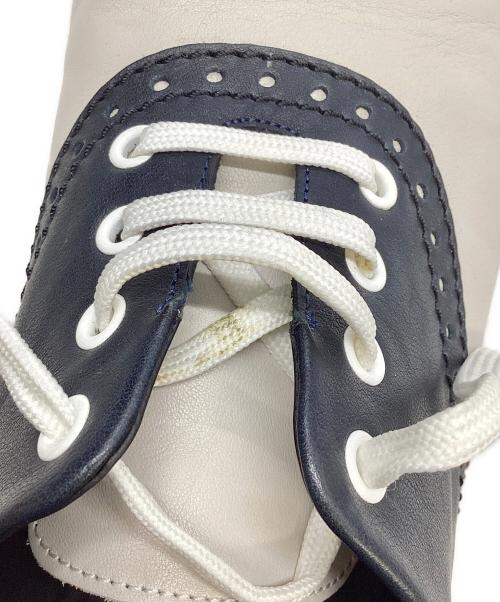 BOTTEGA VENETA（ボッテガベネタ）BOTTEGA VENETA (ボッテガベネタ) サドルシューズ ベージュ×ネイビー サイズ:41の古着・服飾アイテム