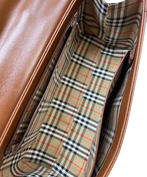 Burberrys（バーバリーズ）Burberrys (バーバリーズ) レザーハンドバッグ ブラウンの古着・服飾アイテム