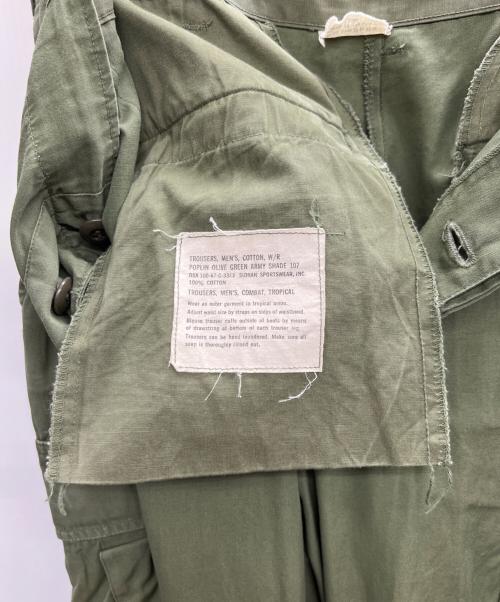 US ARMY（ユーエスアーミー）US ARMY (ユーエスアーミー) ジャングルファティーグパンツ 1967年 グリーン サイズ:SMALL REGULARの古着・服飾アイテム