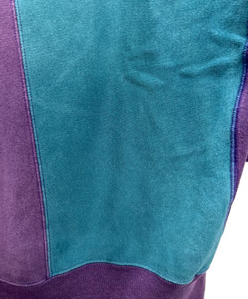 Champion（チャンピオン）Champion (チャンピオン) クルーネックスウェット パープル×グリーン サイズ:LARGEの古着・服飾アイテム