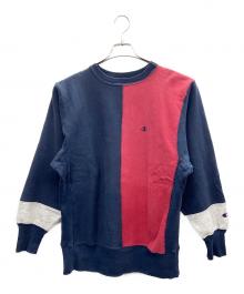 Champion（チャンピオン）の古着「クルーネックスウェット」｜レッド×ネイビー