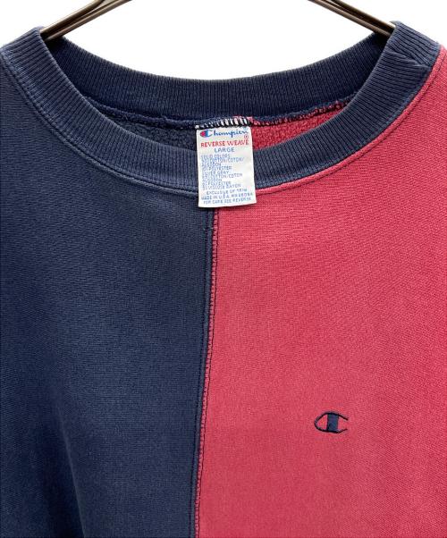 Champion（チャンピオン）Champion (チャンピオン) クルーネックスウェット レッド×ネイビー サイズ:LARGEの古着・服飾アイテム