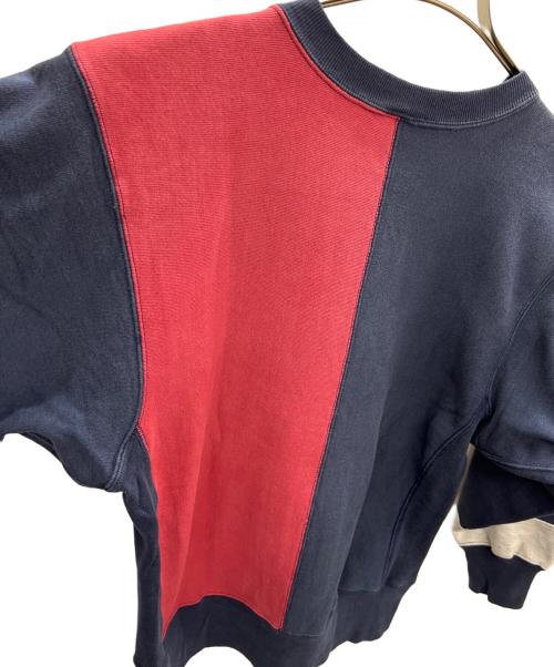 Champion（チャンピオン）Champion (チャンピオン) クルーネックスウェット レッド×ネイビー サイズ:LARGEの古着・服飾アイテム