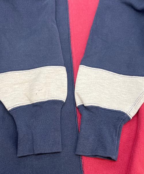 Champion（チャンピオン）Champion (チャンピオン) クルーネックスウェット レッド×ネイビー サイズ:LARGEの古着・服飾アイテム