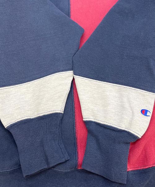 Champion（チャンピオン）Champion (チャンピオン) クルーネックスウェット レッド×ネイビー サイズ:LARGEの古着・服飾アイテム