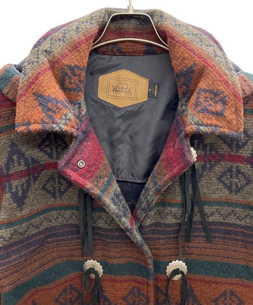 WOOLRICH（ウールリッチ）WOOLRICH (ウールリッチ) フーデッドコート レッド×グレー サイズ:Sの古着・服飾アイテム