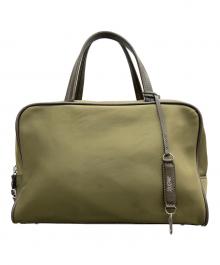 TOUT Y EST（トゥティエ）の古着「ハンドバッグ SAC LOQUET TOILE」｜グリーン
