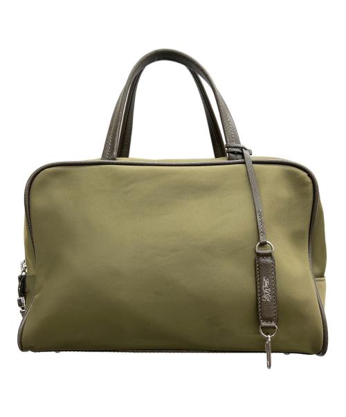 TOUT Y EST（トゥティエ）TOUT Y EST (トゥティエ) ハンドバッグ SAC LOQUET TOILE グリーンの古着・服飾アイテム