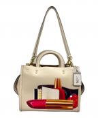 COACH×tom wesselmannコーチ×トム・ウェッセルマン）の古着「ショルダーバッグ Rogue 25」｜ベージュ×レッド
