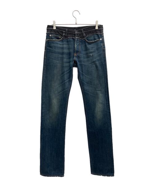 DIOR HOMME（ディオール オム）Dior Homme (ディオール オム) コンバインデニム AW06 エディ期 ブルー×ブラック サイズ:29の古着・服飾アイテム