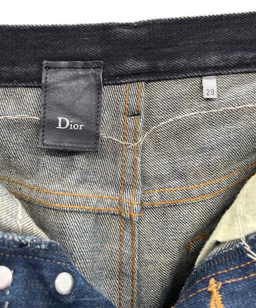 DIOR HOMME（ディオール オム）Dior Homme (ディオール オム) コンバインデニム AW06 エディ期 ブルー×ブラック サイズ:29の古着・服飾アイテム