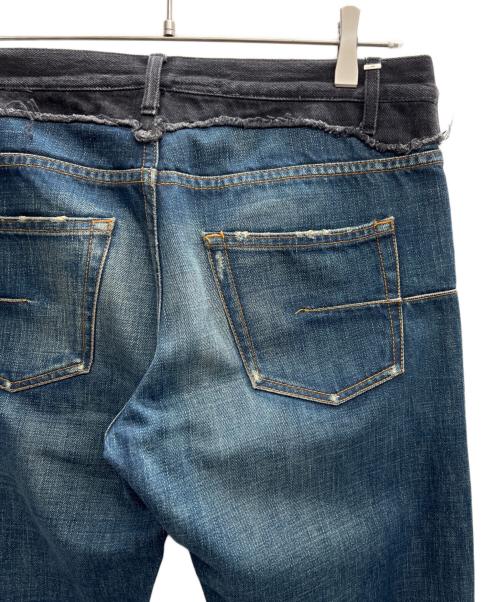 DIOR HOMME（ディオール オム）Dior Homme (ディオール オム) コンバインデニム AW06 エディ期 ブルー×ブラック サイズ:29の古着・服飾アイテム