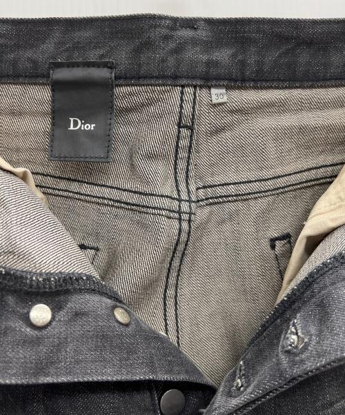 DIOR HOMME（ディオール オム）DIOR HOMME (ディオール オム) 爪痕ブラックデニムパンツ エディ期 グレー サイズ:30の古着・服飾アイテム