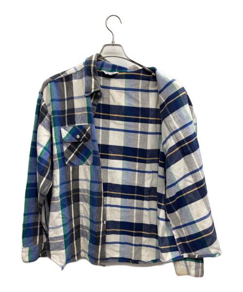 FIVE BROTHER（ファイブブラザー）FIVE BROTHER (ファイブブラザー) ヘビーネルシャツ 70s～80s ブルー サイズ:2XLの古着・服飾アイテム