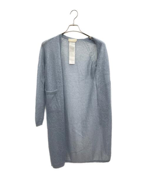 MaxMara（マックスマーラ）MaxMara (マックスマーラ) ロングカーディガン スカイブルー サイズ:Sの古着・服飾アイテム