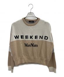 Max Mara WEEK END LINE（マックスマーラ ウイークエンドライン）の古着「厚手ニット」｜ベージュ×ブラウン
