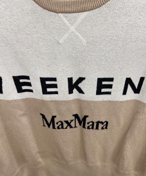 Max Mara WEEK END LINE（マックスマーラ ウイークエンドライン）MAX MARA WEEK END LINE (マックスマーラ ウイークエンドライン) 厚手ニット ベージュ×ブラウン サイズ:Sの古着・服飾アイテム