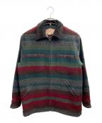 WOOLRICHウールリッチ）の古着「ジップアップジャケット」｜グリーン×レッド