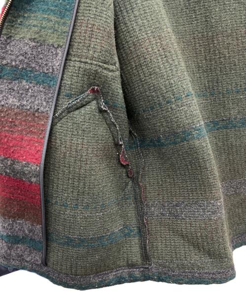 WOOLRICH（ウールリッチ）WOOLRICH (ウールリッチ) ジップアップジャケット グリーン×レッド サイズ:Mの古着・服飾アイテム
