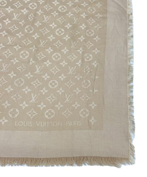 LOUIS VUITTON（ルイ ヴィトン）LOUIS VUITTON (ルイ ヴィトン) 大判ストール モノグラム・ショール ベージュの古着・服飾アイテム
