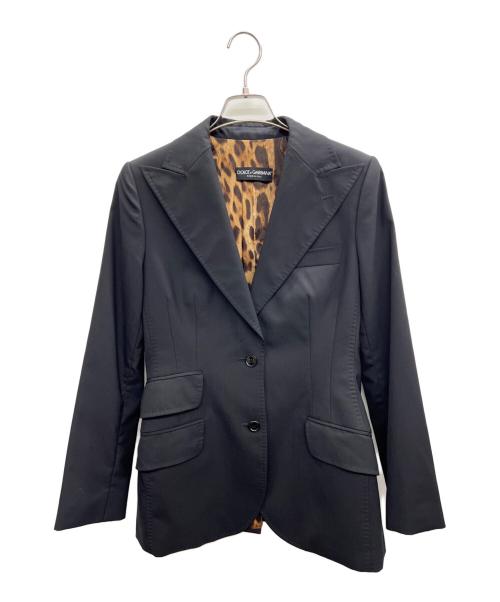 DOLCE & GABBANA（ドルチェ＆ガッバーナ）DOLCE & GABBANA (ドルチェ＆ガッバーナ) テーラードジャケット ブラック サイズ:42の古着・服飾アイテム