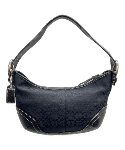 COACH（コーチ）COACH (コーチ) ワンショルダーバッグ シグネチャー ハーフムーン ブラックの古着・服飾アイテム